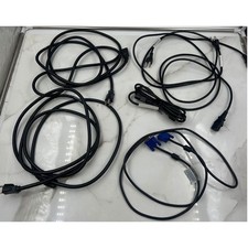 Mixed Computer Power Cords and VGA Video Cable Lot of 5 PC Monitor Cables picture