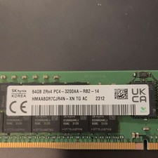 SK hynix 64GB 2Rx4 PC4-3200AA RDIMM DDR4-3200 ECC Registered Server RAM HMAA8GR7 picture