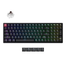 KEYCHRON K4 96% QMK WIRED WIRELESS SUPER BROWN SWITCH RGB BACKLIGHT BLACK picture
