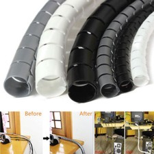 2M 10mm/25mm Spiral Cable Wrap Tidy Cord Wire Banding Storage Organizer 3 Colors picture