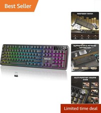 Advanced RM104 RGB Gaming Keyboard - Tri-Mode Wireless & Programmable Features picture