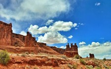 Landscape arches national park rock formation cliff Custom Gaming Mat Desk picture