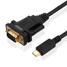 USB Type C to RS232 DB9 Serial Port Adapter Cable FTDI Chipset Supports Windo... picture