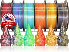 Filamento para impresora 3D de dos colores, paquete de 6, 1,75 mm, seda US NUEVO picture