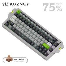 KEYSME AIM04 75% Wireless QMK Keyboard 3-Mode Bluetooth PBT Keys Gaming Office picture