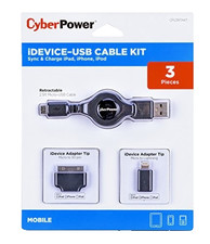 3 Pieces Retractable CyberPower iDevice-USB Cable Kit picture