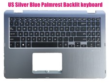 US Silver Blue Palmrest Backlit keyboard for Asus TP510U TP510UA TP510UQ TP510UF picture