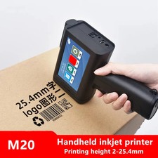 Handheld inkjet printer prints text, batch number, barcode, expiration date- picture