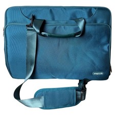 Mosiso 360 Protective Laptop Shoulder Bag Trolly Belt Teal Green Fleece Lined  picture