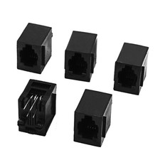 5Pcs Vertical RJ9 RJ10 RJ22 4P4C PCB Jacks Female Connectors for Phone Handset picture