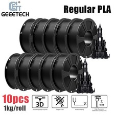 10pcs 1kg/roll GEEETECH Regualr PLA Black 3D Printer Filament 1.75mm Consumables picture