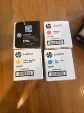 Genuine HP 128A  LaserJet Toner Cartridge 4 Pack COMBO Black Yellow Cyan Magenta picture