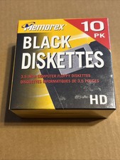 NEW SEALED NOS Memorex Black Diskettes 10-Pack 3.5