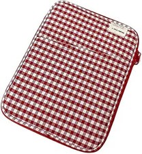 Gingham Puffy Laptop Sleeve 11-13 Inch Y2K Coquette Red Carrying Bag for Laptops picture