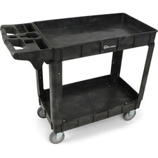 Rolling Utility Cart Heavy Duty 600lb Capacity 40x33x17 Black Steel Simpli-Magic picture