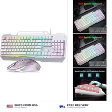 AULA Gaming Keyboard, T102 104 Keys Keyboard and Mouse Combo, USB Wired Compu... picture