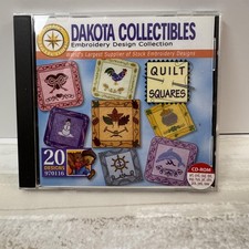 Dakota Collectibles Quilt Squares Embroidery Crafts CD Windows 20 Designs 970116 picture