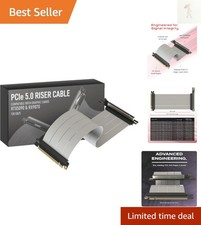 Versatile 20cm PCIe 5.0 Riser Cable - Vertical GPU Mount with Enhanced Shielding picture