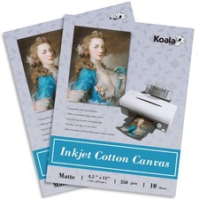 Koala Inkjet Printable Canvas Photo Paper 8.5x11 Matte 350g Waterproof 20 Sheets picture