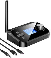 KAIY Bluetooth Transmitter for TV to Dual Headphones AUX Adapter | Bluetooth ... picture