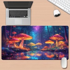 1pc XXL Non-Slip Rubber Base Gaming & Office Mouse Pad - Enchanted Night Fores picture