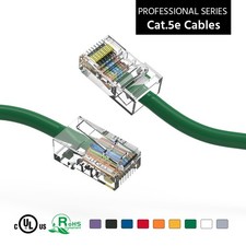 20 Pack of 35Ft CAT5E UTP Ethernet Network Non Booted Cable 12-200 Feet Green picture