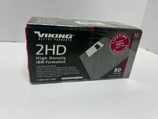 50 PACK Viking 2HD High Density IBM Formatted Floppy Diskettes - NEW NOS picture