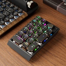‾Retro Mechanical Numpad 19 Keys 3 Mode Bluetooth 2.4G Hot Swappable Wireless picture