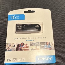 PNY Attache 4 16GB USB 2.0 Flash Drive Black for PC Mac Laptop picture