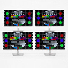 Lot 4x Dell UltraSharp U2722D 27in QHD IPS 2560x1440 Monitors Stands + Cords picture