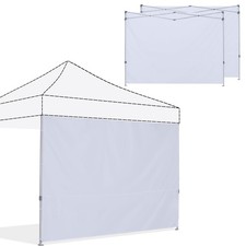 ABCCANOPY Instant Canopy SunWall 10x10 FT, 3 Pack 10X10 3 Sidewalls, White  picture