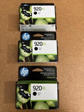 GENUINE HP 920XL Black Ink Cartridges (LOT OF3) CD975AN Exp. 06-2025+ NEW picture