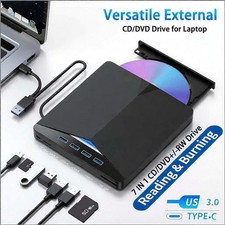 7 in 1 External USB 3.0 DVD CD RW Writer Drive Burner Reader Player For Laptop picture