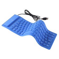 Foldable Silicone Keyboard Wired Portable Slim Flexible Rollup USB Wired Keyb... picture