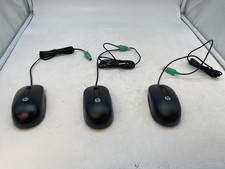 Lot of 3 OEM HP BLACK PS2 OPTICAL SCROLL WHEEL 3 BUTTON MOUSE 672651-001 picture