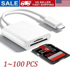 100x TF/SD Card Adapter Camera Reader for iPad iPhone 15 16 17Promax X Xs LOT picture
