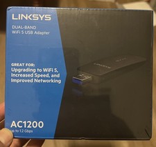 Linksys WUSB6300 Dual-Band AC1200 Wireless USB 3.0 Adapter - Black picture
