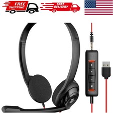 Lightweight USB Headset with Boom Mic for Calls & Online Meetings picture