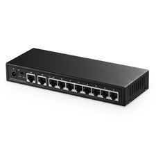 Binardat 10 Port Gigabit Ethernet Switch, 8 Ports 100/1000Mbps, 2 Gigabit picture