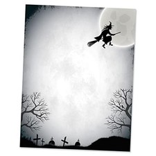Halloween Letter Papers- 25 Sheets Fall Holiday Computer Paper, Over the Moon picture