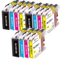 12 PK Premium Ink fits Brother LC203 Series MFC-J480DW MFC-J5320DW MFC-J4320DW picture