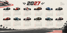 2027 Formula Racing Calendar Desk Mat Mouse Pad | 2 Sizes | Motorsport Art picture