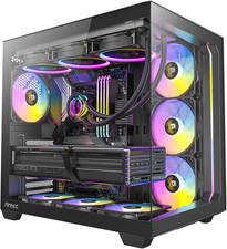 C5 ARGB Mid-Tower ATX PC Case, 7 ARGB PWM Fans, Black picture