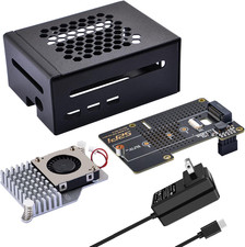 Metal Case for Raspberry Pi 5, with Pi 5 Official Active Cooler, N04 M.2 Nvme SS picture