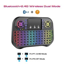 i10 Mini Wireless Bluetooth Keyboard Air Fly Mouse,7-Color RGB Backlit Touchpad  picture