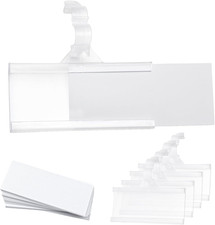 100 Pcs Reusable Plastic Wire Shelf Label Holder, for Pantry Retail Shopping Mal picture