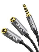 UGREEN Headphone Splitter 3.5mm Audio Stereo Y Aux Extension Black  picture