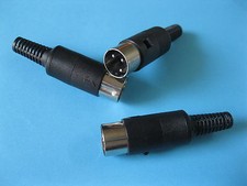 24 pcs Standard DIN Plug 3 Pin Male Connector with Plastic Handle New picture