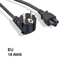 [10X] 6' EU Europe 3 Prong Notebook Power Cord IEC60320 C5 to 90° Angled CEE 7/7 picture