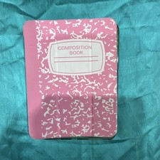 Pink Composition Book Folding Folio Case for Apple iPad 9th Gen picture